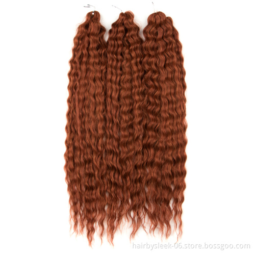 Popular in Russia Long Synthetic Curly Wave Twist Crochet Hair Loose Deep Wave Hair Bundles Extensions Synthetic Braiding Hair